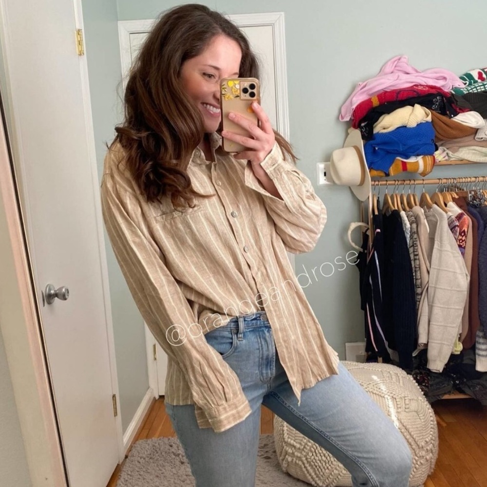 Striped Linen Button Down